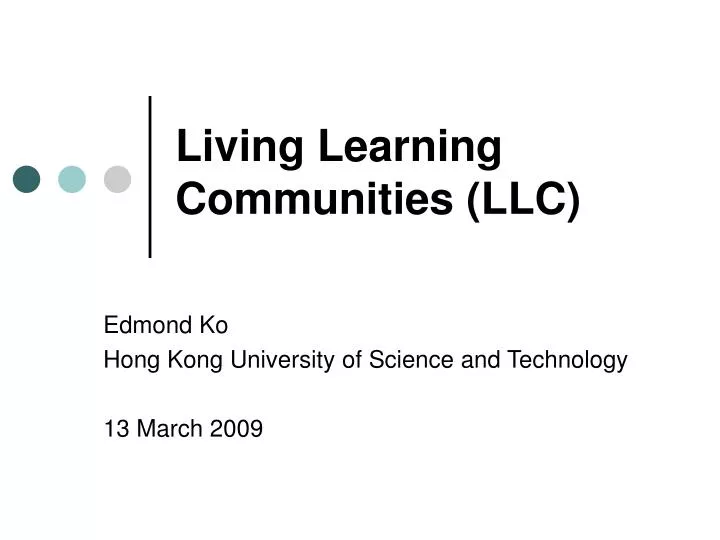 living learning communities llc