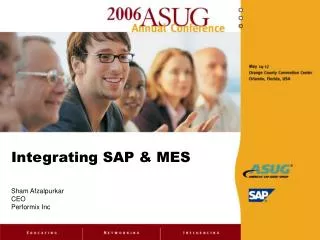 Integrating SAP &amp; MES