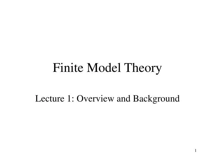 finite model theory