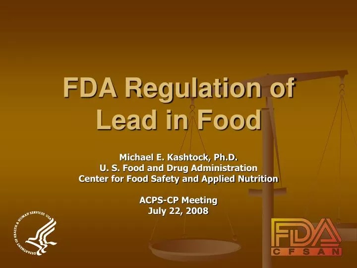 fda regulation of lead in food