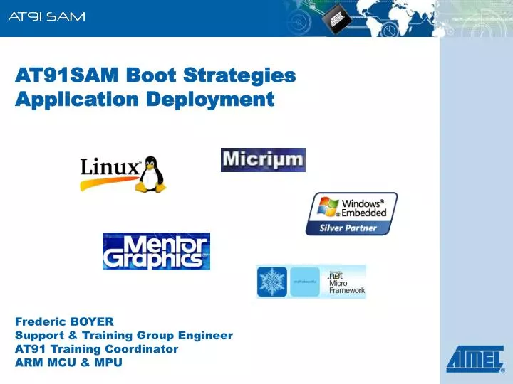 at91sam boot strategies application deployment