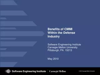 Benefits of CMMI Within the Defense Industry