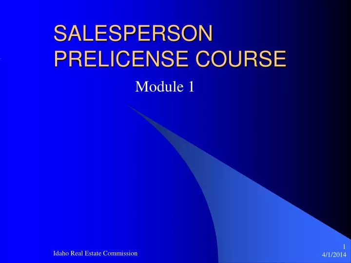 salesperson prelicense course
