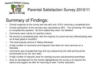 Parental Satisfaction Survey 2010/11