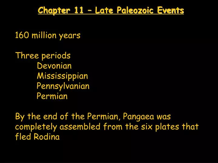 chapter 11 late paleozoic events
