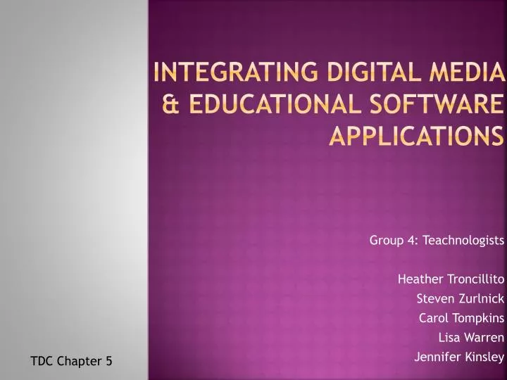 integrating digital media educational software applications