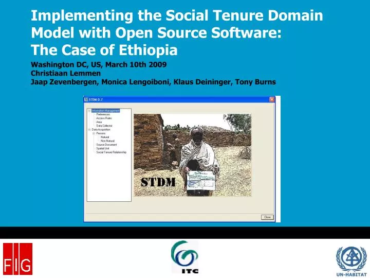 implementing the social tenure domain model with open source software the case of ethiopia