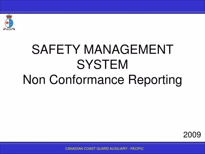 safety management system non conformance reporting
