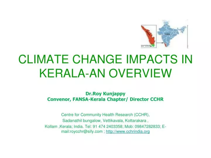 climate change impacts in kerala an overview