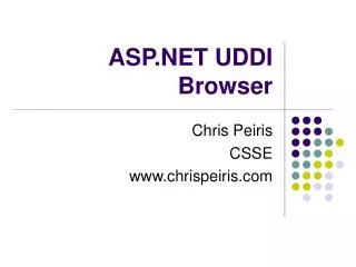 ASP.NET UDDI Browser