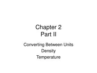 Chapter 2 Part II