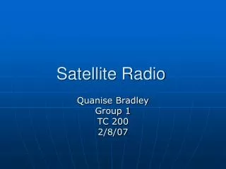 Satellite Radio