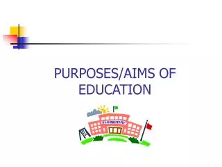 PURPOSES/AIMS OF EDUCATION