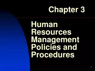 Human Resources Management Policies and Procedures
