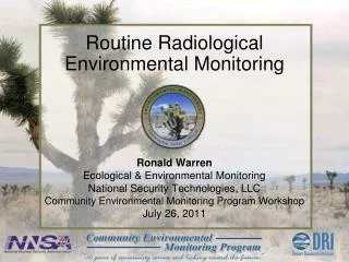 Routine Radiological Environmental Monitoring
