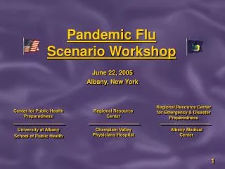 Pandemic Flu Scenario Workshop