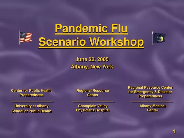 pandemic flu scenario workshop