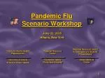 Pandemic Flu Scenario Workshop - slide 1