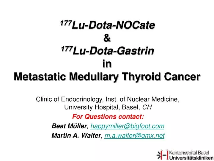 177 lu dota nocate 177 lu dota gastrin in metastatic medullary thyroid cancer