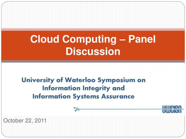 cloud computing panel discussion