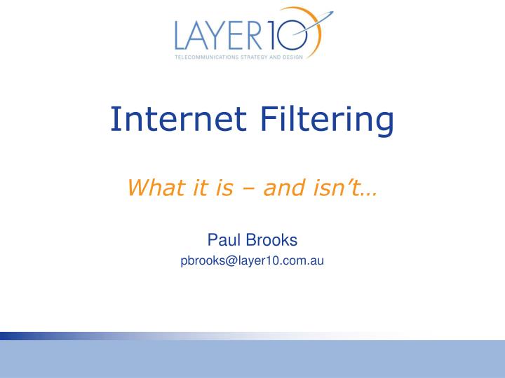 internet filtering