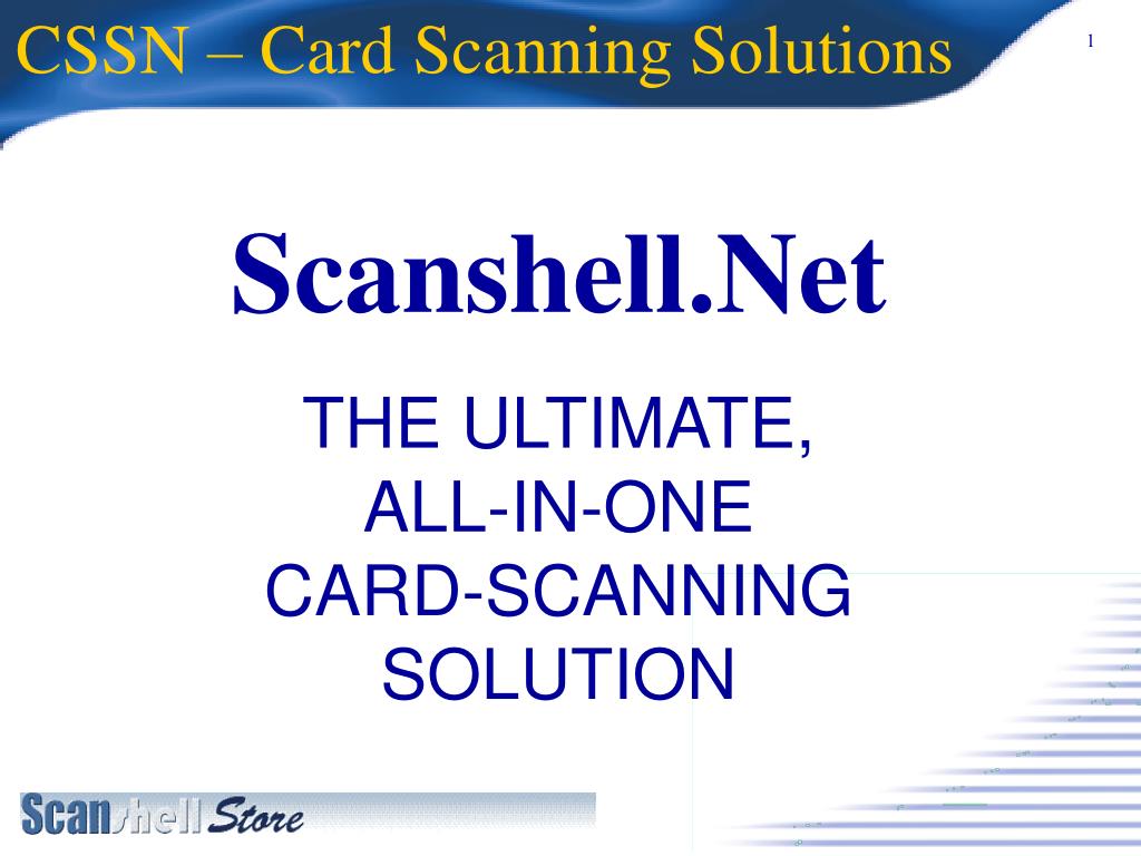 PPT - CSSN – Card Scanning Solutions PowerPoint Presentation, free ...