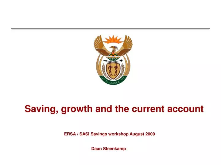 saving growth and the current account
