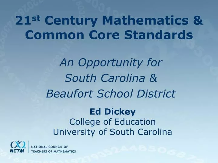 21 st century mathematics common core standards