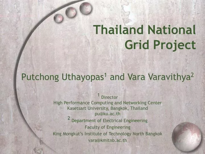 thailand national grid project