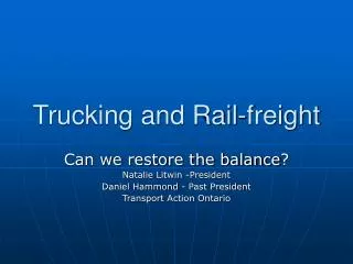 Trucking and Rail-freight