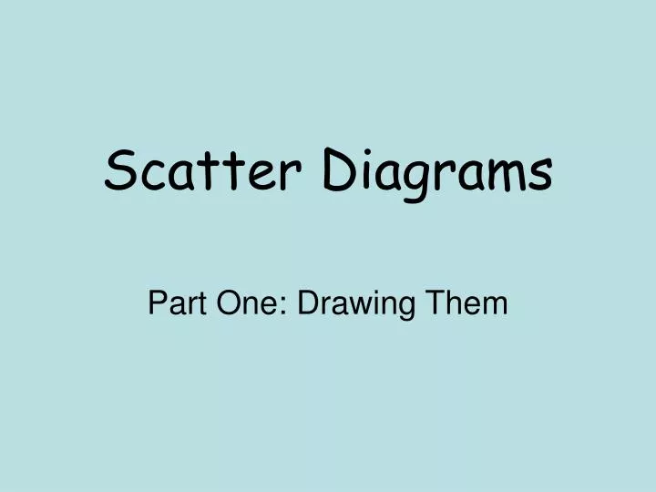 scatter diagrams