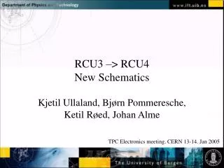RCU3 –&gt; RCU4 New Schematics