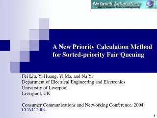 A New Priority Calculation Method for Sorted-priority Fair Queuing