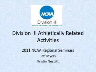 Division III Athletically Related Activities