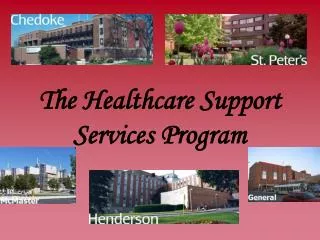 The Healthcare Support Services Program