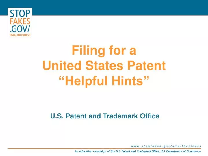 filing for a united states patent helpful hints