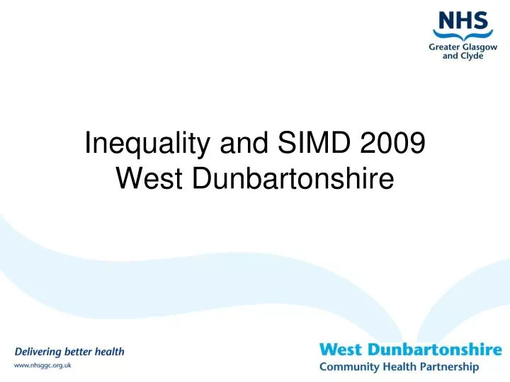 inequality and simd 2009 west dunbartonshire