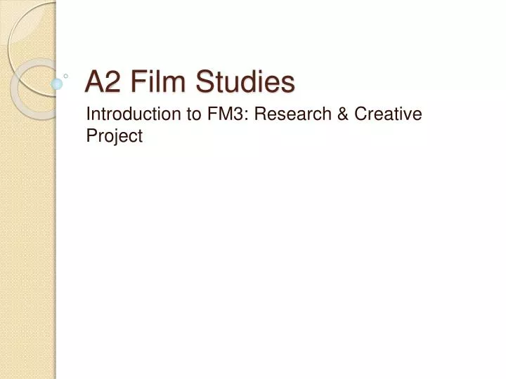 a2 film studies