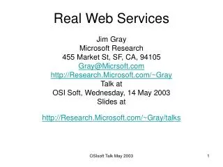 Real Web Services