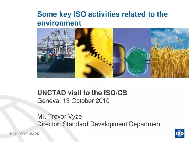 some key iso activities related to the environment