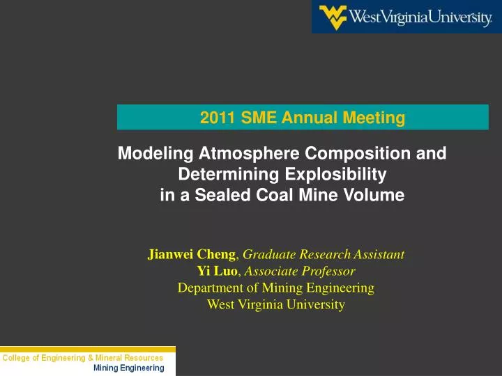 modeling atmosphere composition and determining explosibility in a sealed coal mine volume