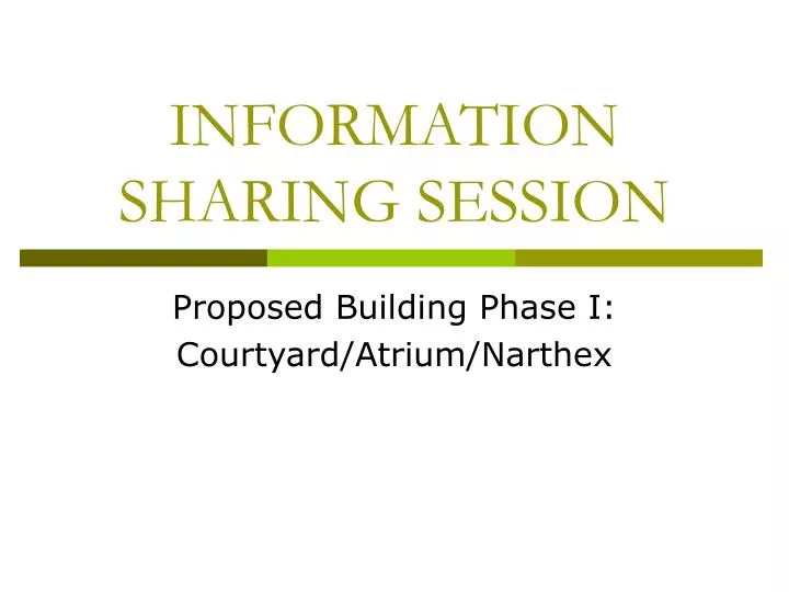 information sharing session
