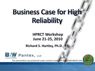Business Case for High Reliability