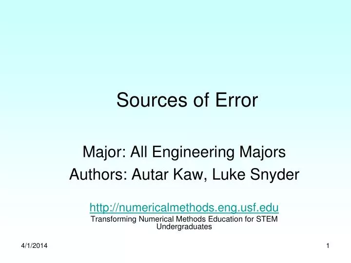 sources of error