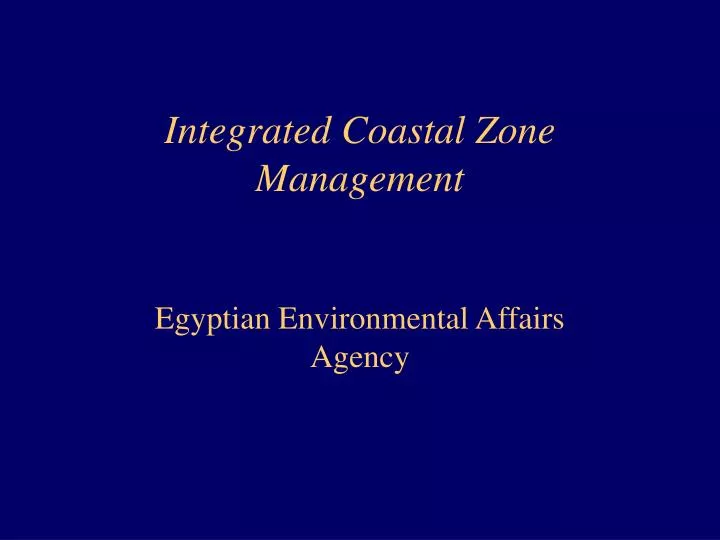 integrated coastal zone management