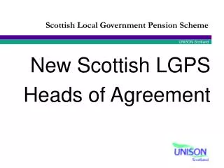 New Scottish LGPS Heads of Agreement