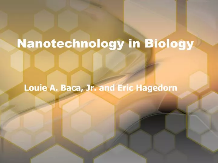 nanotechnology in biology