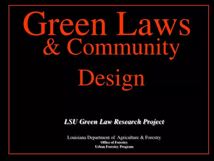 green laws