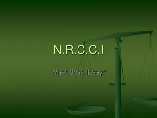 N.R.C.C.I