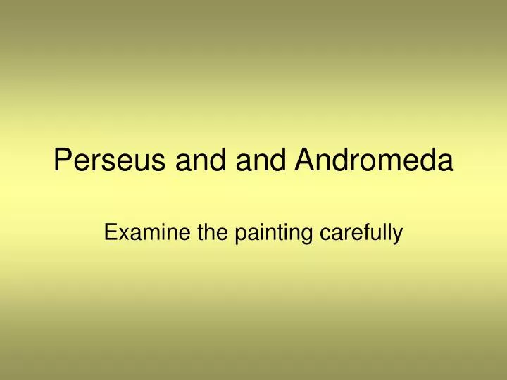perseus and and andromeda